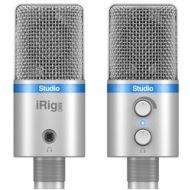 Mikrofon pojemnościowy iRIG Mic Studio Silver (systemy IOS/Android) - irigmicstudio_front_silver.jpg